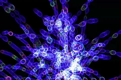 Vertical vortex cylinder color tornado CG background wallpaper Illustrazione stock