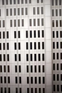 Vertical wall of skyscraper Stock Photos