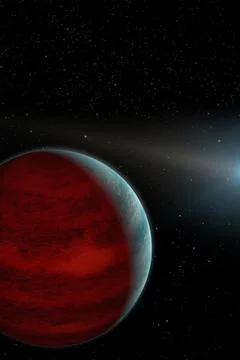 Vertical wallpaper of planet in space. Outer dark space wallpaper. Surface of Stock Illustration