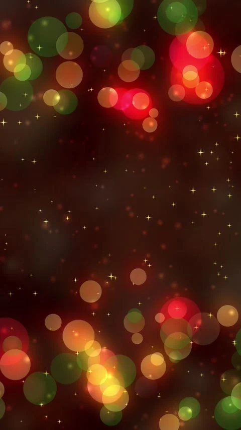 Vertical Warm Yellow Green Red Christmas Lights Side Glow 10s Stock Footage 319626591