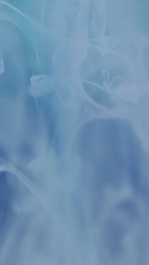 Vertical water splash fluid drop smoke paint cloud Video stock 313990513