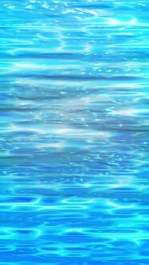 Vertical water surface seamless loop, blue ocean ripples and sun reflection Stock Footage 338037097