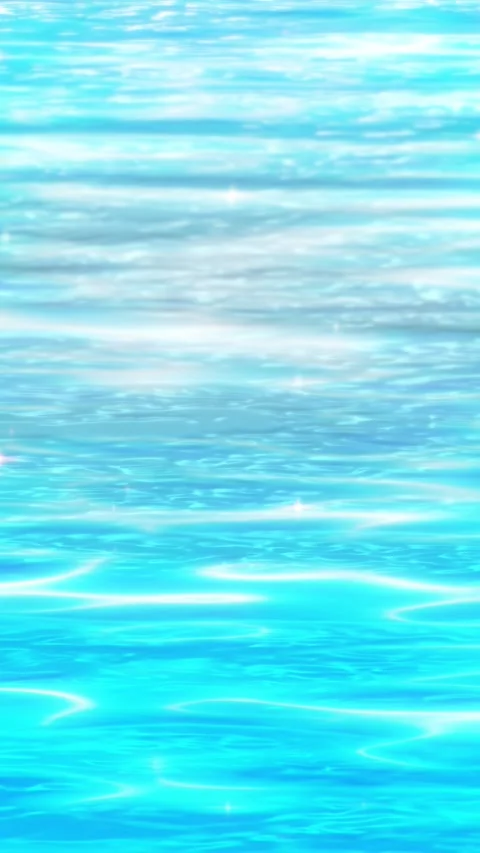 Vertical water surface seamless loop, blue ocean ripples and sun reflection Stock Footage 338037115