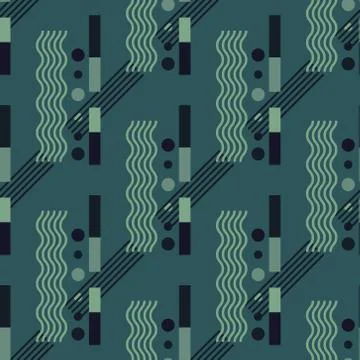 Vertical wave flow seamless pattern Illustrazione stock