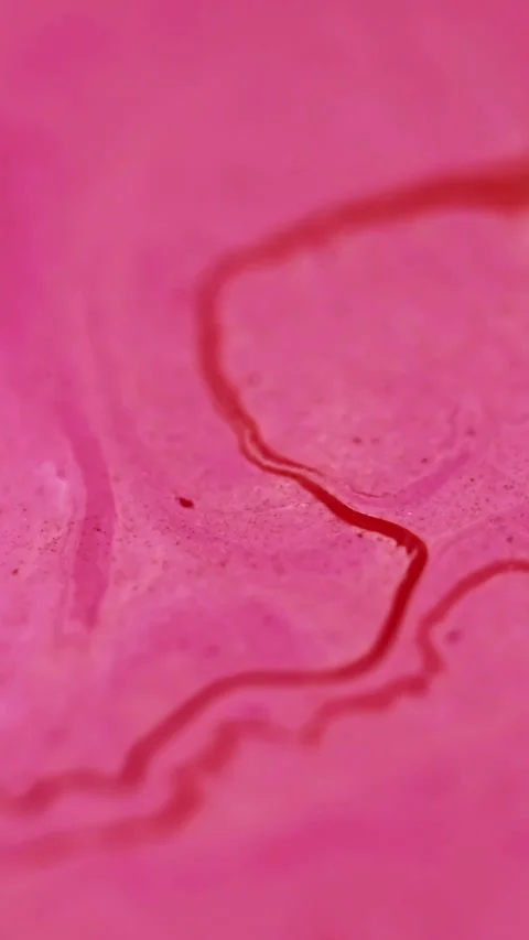 Vertical wave ink enamel fluid stream water flow Video stock 330383094