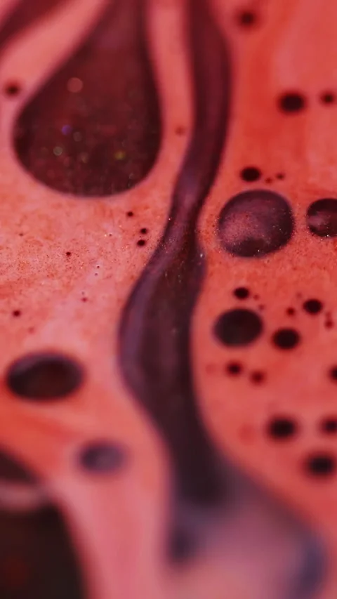 Vertical wave ink liquid texture paint sparkling Stock Footage 340525241