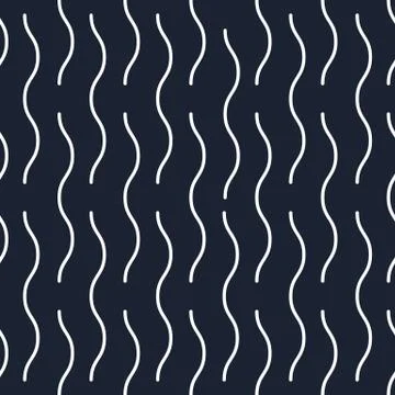 Vertical wavy striped seamless pattern vector Illustrazione stock