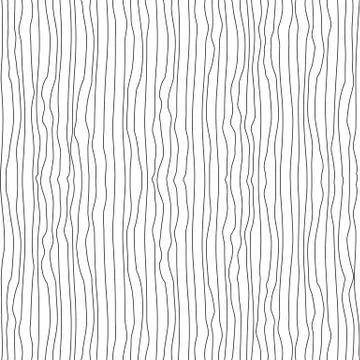 Vertical wavy thin uneven lines seamless pattern Stock Illustration
