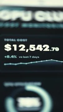 Vertical Weekly GPU Total Cost Trend Stock Photos
