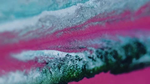 Vertical wet glitter drip paint spill pink blue Video stock 284056722