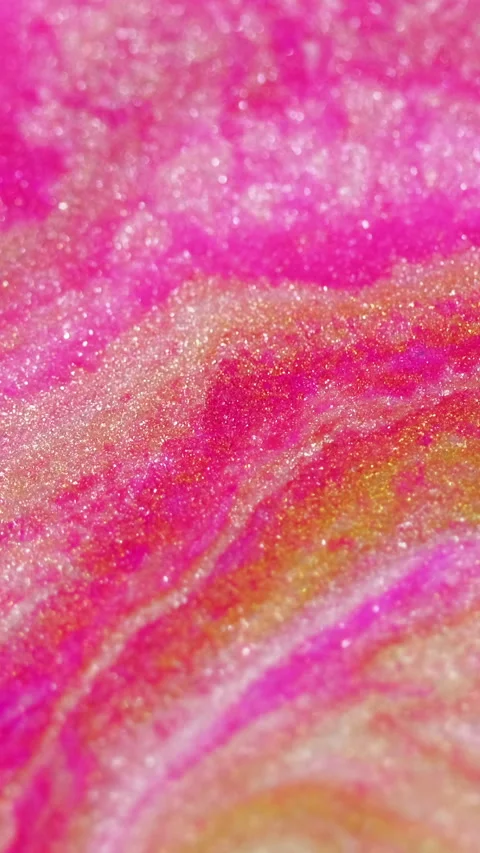 Vertical Wet glitter texture shiny ink water pink crystal Stock Footage 271051195