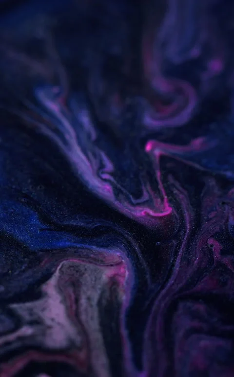 Vertical wet marble ink blend blue pink flow wave Video stock 295583854