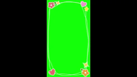 Vertical whimsical animated white border featuring cute hearts, stars,  flowers Video stock 332106835