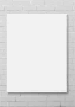 Vertical white empty frame Stock Illustration