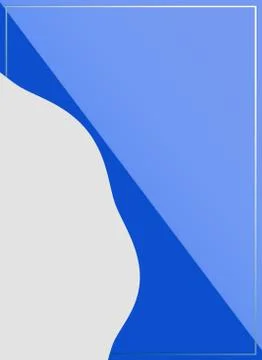 Vertical White Frame On Cool Blue Shade Background Stock Illustration