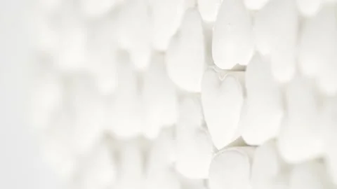 Vertical white heart shape drugs, macro medical pills rotating, medicine concept Stock-Footage 237141180