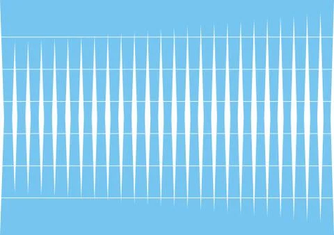 Vertical white lines on light blue background Illustrazione stock