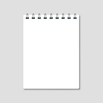 Vertical white notepad 스톡 일러스트