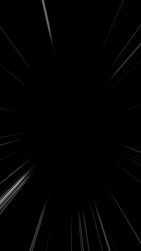 Vertical White Radial Speed Line Black Background 4K Loop Vidéo 334028352