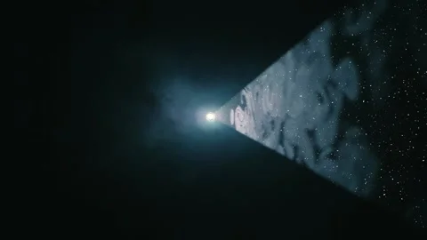 Vertical white ray scans space to build a three-dimensional model of the area Stock Footage 330875433