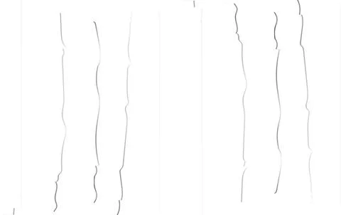 Vertical White Ripped Torn Paper Edges Vector Set 스톡 일러스트