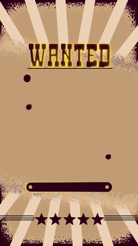 Vertical wild west wanted poster template animation with vintage paper Stock Footage 337149142