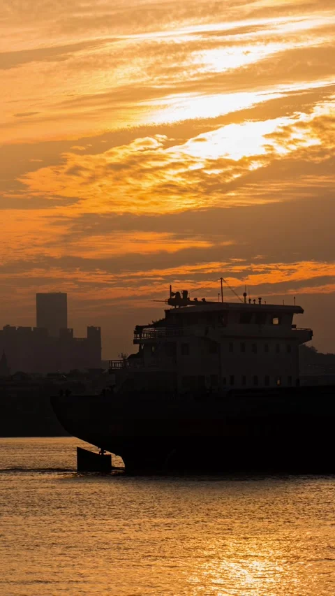 Vertical Wuhan Yellow Crane Tower Sunrise Timelapse with Golden Sun and Clouds Stock Footage 327600644