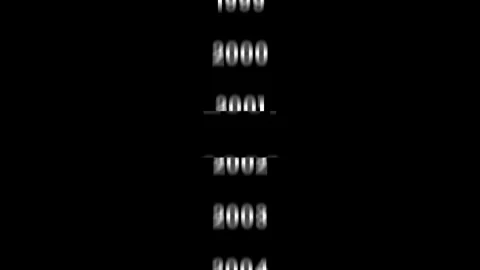 Vertical years counter scrolling smoothly to the year 1990 animation Stock Footage 323859965