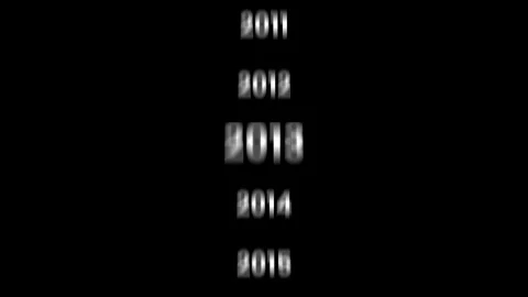 Vertical years counter scrolling smoothly to the year 2025 animation Stock Footage 323859971