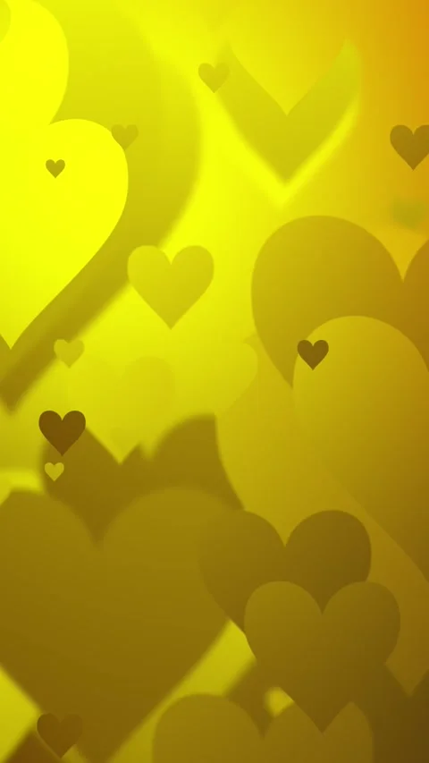 Vertical Yellow Hearts Transition with Alpha Channel for Social Media Video Stock Footage 328443593