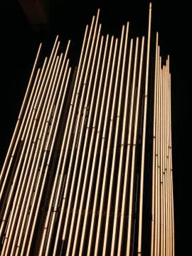 Vertical yellow lamps Stock Photos