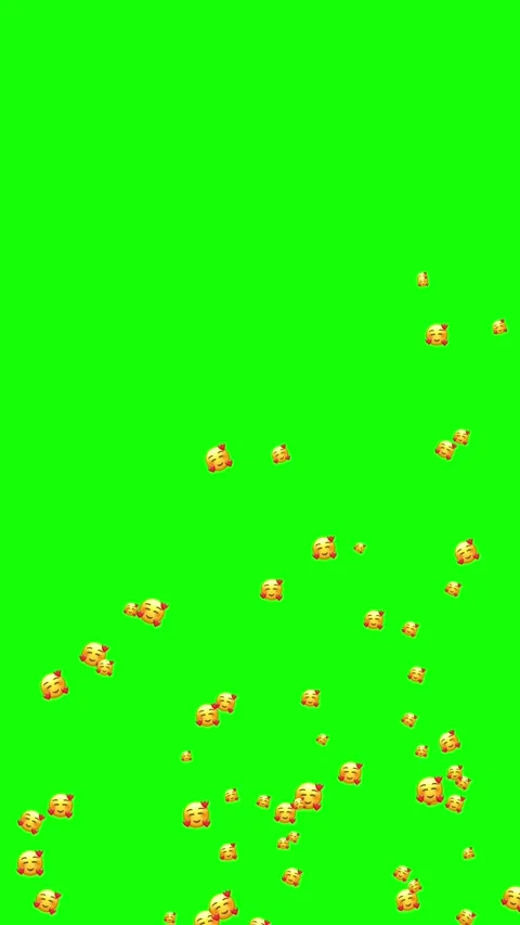 Vertical your recording with graphic elements on a green screen with Love e.. Stock Footage 304054248