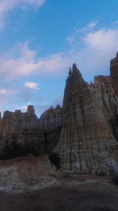 Vertical Yunnan Earth Forest Light Shadow Landscape Motion Timelapse Stock Footage 327675997