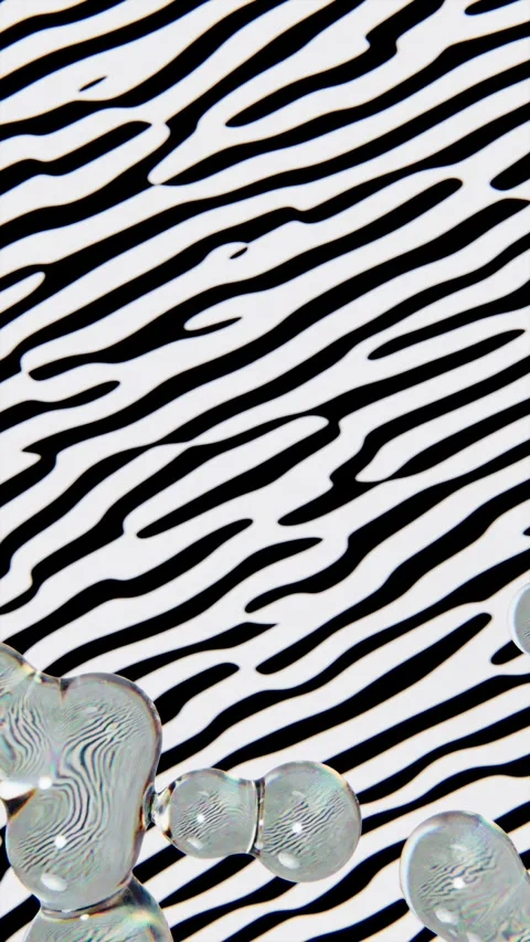 Vertical zebra bubbles animal pattern textile fabric abstract texture fashion Stock Footage 332546198