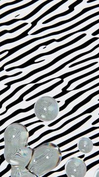 Vertical zebra bubbles animal pattern textile fabric abstract texture fashion Stock Illustration