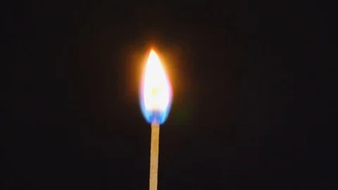 Vertically burning match Stock Footage 106612514