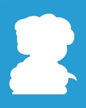 Vertically connected cute cartoon cloud speech bubbles Stock Illustration