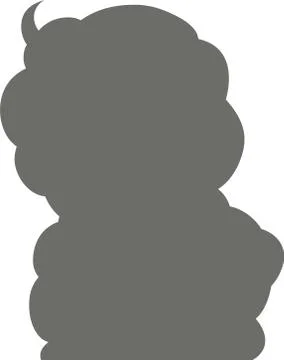 Vertically connected cute cartoon Cloudy cloud speech bubbles Stock Illustration