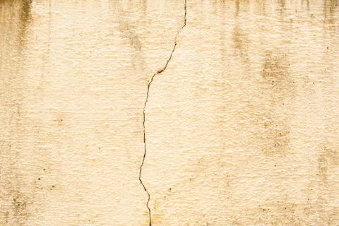 Vertically Cracked Stucco Wall Stock Photos