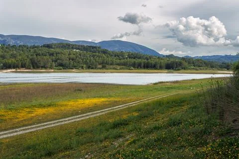Vertically developing cumulonimbus clouds originating from thunderstorms Stock Photos