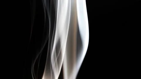 Vertically drawn smoke on a black background creating abstract lines Stock Footage 132163763