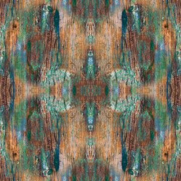 Vertically located colored background boards, painted blue and multi-colored Stock Photos