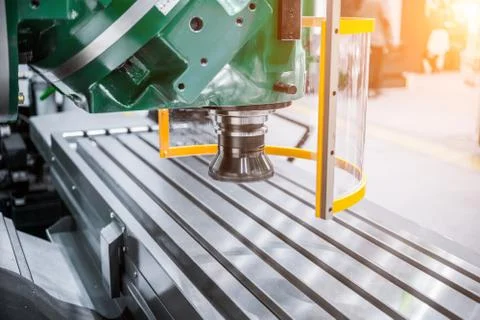 Vertically milling machine. Stock Photos