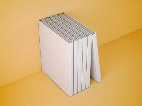 Vertically standing template books. 3d rendering Illustrazione stock
