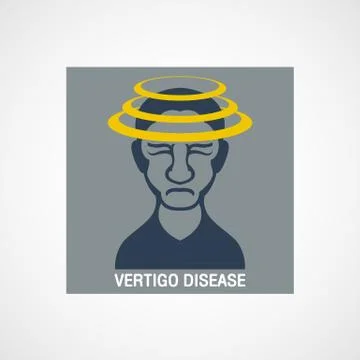 Vertigo disease logo vector icon design Stock Illustration