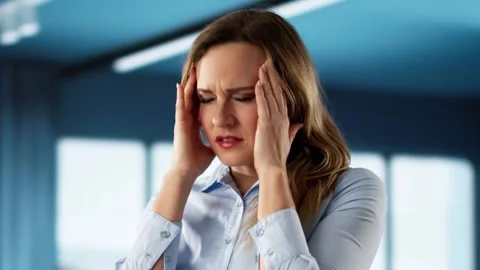 Vertigo Dizzynes. BPPV Head Brain Stroke Stock Footage 307631081