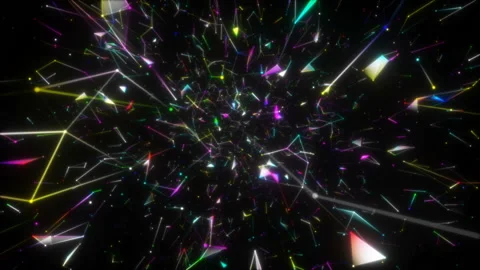 Vertigo from the luminous elements of the digital world.Flying through abstract Stock Footage 97511720