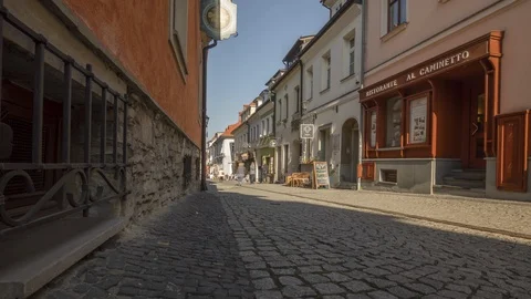 Vertigo motion timelapse old town city shot with shadows movement Stock Footage 101727905