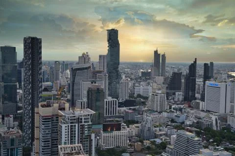 Vertigo Skybar during sunset Stock Photos
