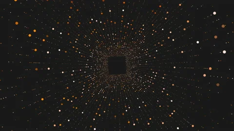 Vertigo square with gold lines and dots Stock Footage 195528603